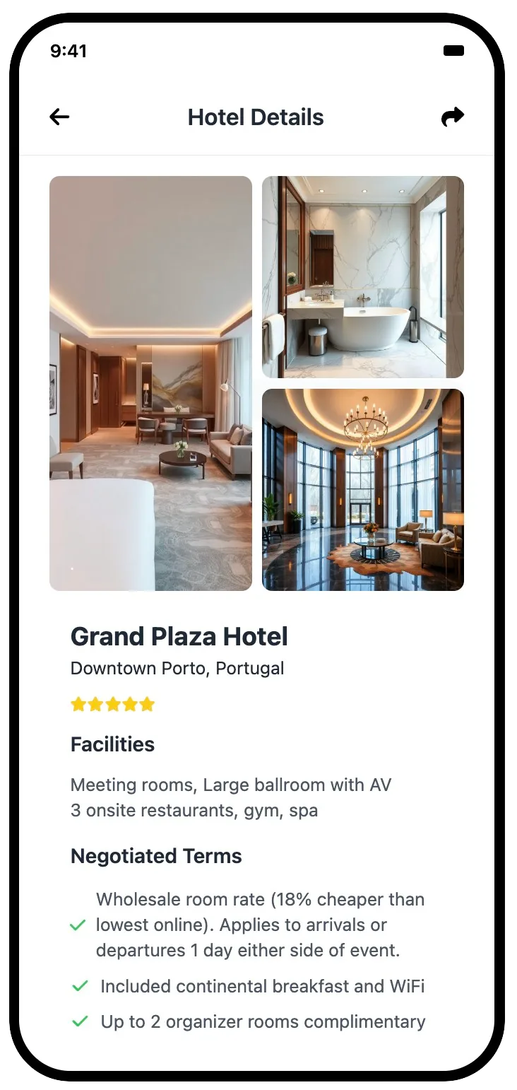 Hotel shortlist in the Tripsha planning application